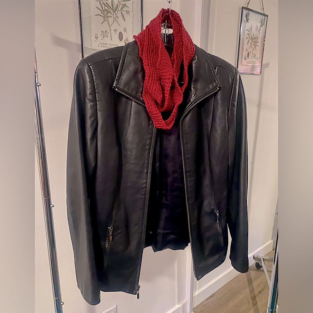 Black leather jacket